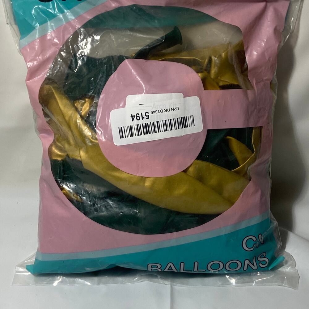 Gold and black balloons arch kit